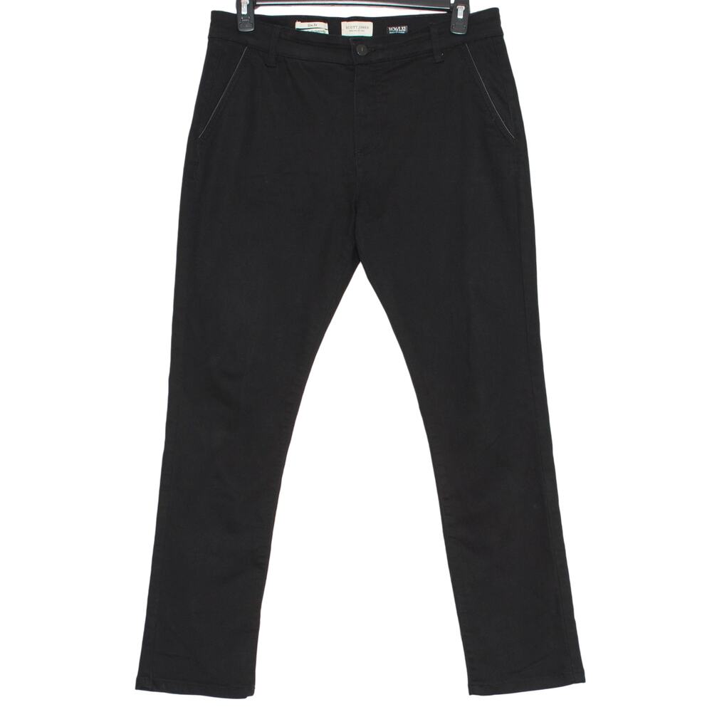 Black Slim Fit Straight Jeans 36x32 Workwear Smart Casual Minimalist Scott James